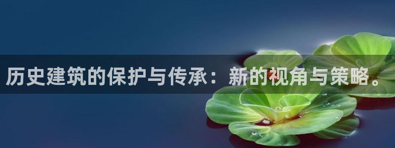 和记官网客服app：历史建筑的保护与传承：新的视角与策略。